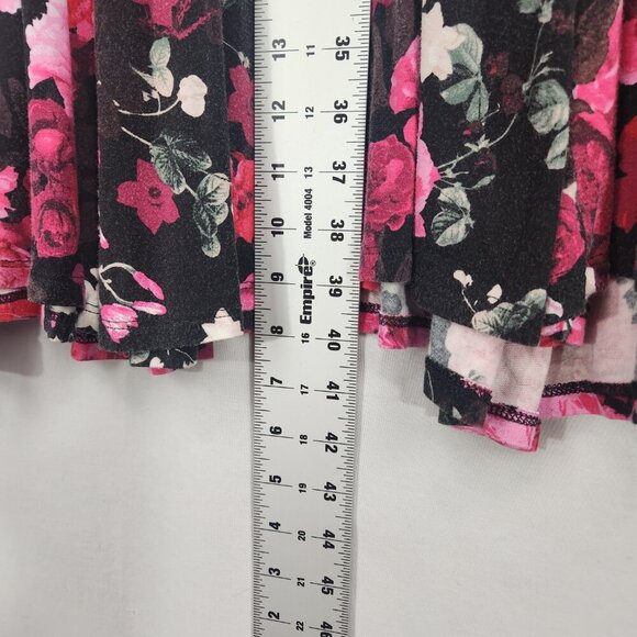 Torrid Plus Sz 2X Super Soft Dark Floral Midi Sweetheart Skater Dress Jersey - Picture 4 of 9